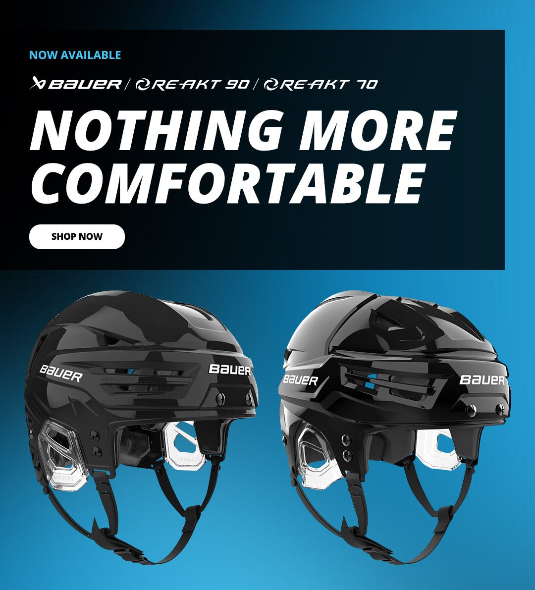 Bauer Re-Akt 90 & 70 Hockey Helmets