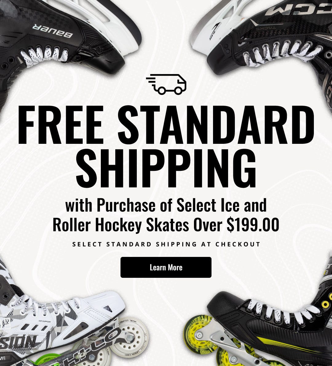 Free Standard Shipping with Purchase of Select Skates Over $199.00