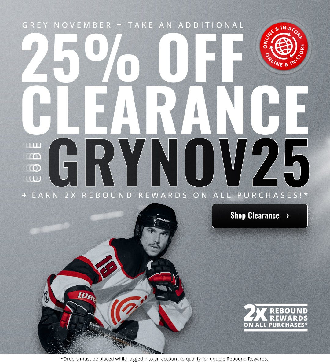 Grey November: Take an additional 25% off clearance