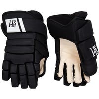 HSC 4 Roll Senior Hockey Gloves in Black/White Size 14in