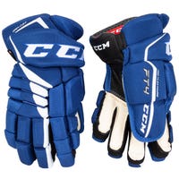CCM Jetspeed FT4 Senior Hockey Gloves in Royal White Size 15in