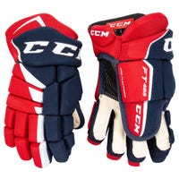 CCM Jetspeed FT485 Senior Hockey Gloves in Navy/Red/White Size 14in
