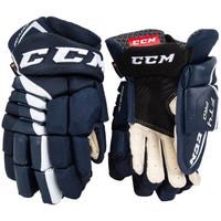 CCM Jetspeed FT4 Pro Junior Hockey Gloves in Navy/White Size 12in