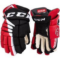 CCM Jetspeed FT4 Pro Junior Hockey Gloves in Black/Red/White Size 11in