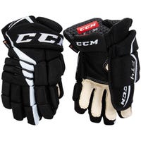 CCM Jetspeed FT4 Junior Hockey Gloves in Black/White Size 11in