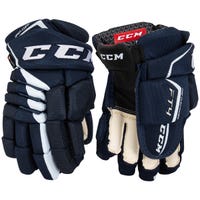 CCM Jetspeed FT4 Junior Hockey Gloves in Navy/White Size 10in