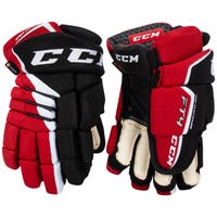 CCM Jetspeed FT4 Junior Hockey Gloves in Black/Red/White Size 10in