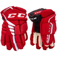 CCM Jetspeed FT4 Junior Hockey Gloves in Red/White Size 10in