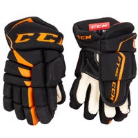 CCM Jetspeed FT485 Junior Hockey Gloves in Black/Orange Size 10in