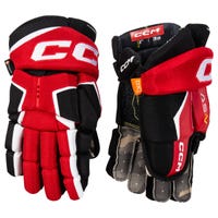 CCM Tacks AS-V Junior Hockey Gloves in Black/Red/White Size 11in