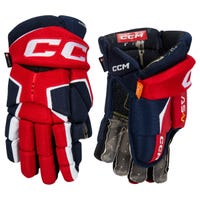 CCM Tacks AS-V Junior Hockey Gloves in Navy/Red/White Size 10in