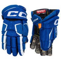 CCM Tacks AS-V Junior Hockey Gloves in Royal White Size 10in