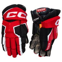CCM Tacks AS-V Senior Hockey Gloves in Black/Red/White Size 15in