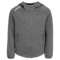 CCM Premium Tech Fleece Youth Full Zip Hoodie in Grey Size X-Large