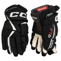 CCM Jetspeed FT6 Senior Hockey Gloves in Black/White Size 15in