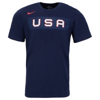 Nike USA Hockey Olympic Core Cotton Senior Short Sleeve T-Shirt in Navy Size Large