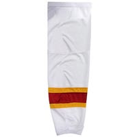 "Stadium Calgary Flames Mesh Hockey Socks in White (Cal 2) Size Junior"