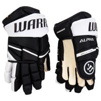 Warrior Alpha LX 20 Junior Hockey Gloves in Black/White Size 11in