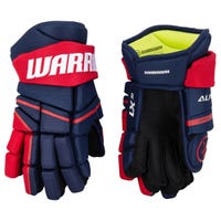 Warrior Alpha LX 30 Junior Hockey Gloves in Navy/Red Size 12in