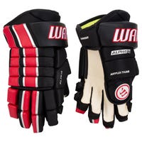 Warrior Alpha FR Pro Senior Hockey Gloves in Black/Red Size 13in