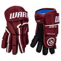 Warrior Covert QR5 30 Junior Hockey Gloves in Maroon Size 10in