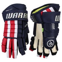 Warrior FR2 Pro Junior Hockey Gloves in Navy/Red/White Size 11in