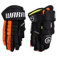 Warrior FR2 Senior Hockey Gloves in Black/Orange Size 14in