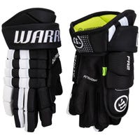Warrior FR2 Junior Hockey Gloves in Black/White Size 10in