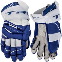 True Catalyst 9X Senior Hockey Gloves in Royal White Size 13in