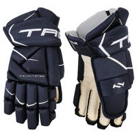 True Catalyst 5X3 Senior Hockey Gloves in Navy Size 15in