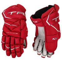 True Catalyst 9X3 Senior Hockey Gloves in Red Size 13in