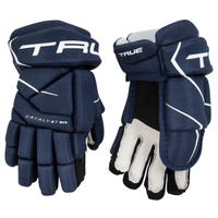 True Catalyst 9X3 Youth Hockey Gloves in Navy Size 8in