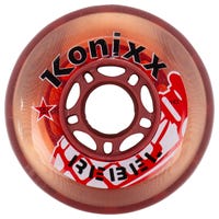Konixx Rebel 74A Roller Hockey Wheel - Clear/Red Size 76mm