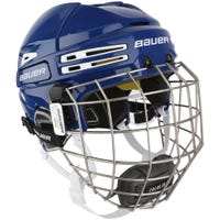 Bauer Re-Akt 75 Hockey Helmet Combo in Blue/White
