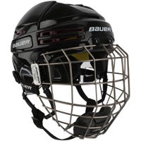 Bauer Re-Akt 75 Hockey Helmet Combo in Black/Maroon