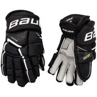 Bauer Supreme Ultrasonic Intermediate Hockey Gloves in Black/White Size 12in
