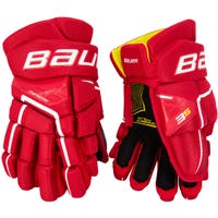 Bauer Supreme 3S Junior Hockey Gloves in Red Size 11in