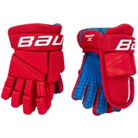 Bauer X Youth Hockey Gloves in Red Size 8in