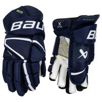 Bauer Vapor Hyperlite Senior Hockey Gloves in Navy Size 14in