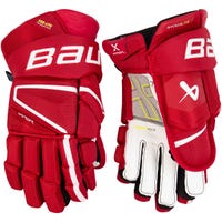 Bauer Vapor Hyperlite Senior Hockey Gloves in Red Size 14in