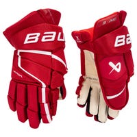 Bauer Vapor 3X Pro Senior Hockey Gloves in Red Size 14in