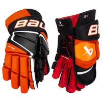 Bauer Vapor 3X Senior Hockey Gloves in Black/Orange Size 15in