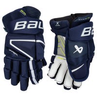 Bauer Vapor Hyperlite Intermediate Hockey Gloves in Navy Size 12in