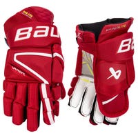 Bauer Vapor Hyperlite Intermediate Hockey Gloves in Red Size 13in