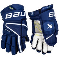 Bauer Vapor Hyperlite Intermediate Hockey Gloves in Blue Size 12in