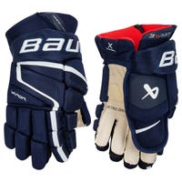 Bauer Vapor 3X Pro Intermediate Hockey Gloves in Navy Size 12in