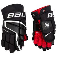 Bauer Vapor 3X Intermediate Hockey Gloves in Black/White Size 12in