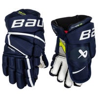 Bauer Vapor Hyperlite Junior Hockey Gloves in Navy Size 10in