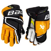 Bauer Vapor Hyperlite Junior Hockey Gloves in Black/Gold Size 10in