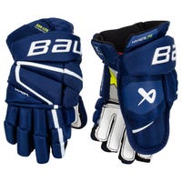 Bauer Vapor Hyperlite Junior Hockey Gloves in Blue Size 11in